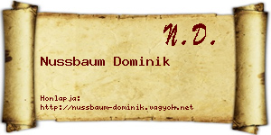 Nussbaum Dominik névjegykártya
